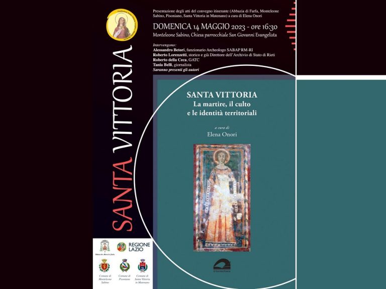 “Santa Vittoria. La martire, il culto e le identità territoriali”, a Monteleone Sabino presentazione Atti del Convegno itinerante