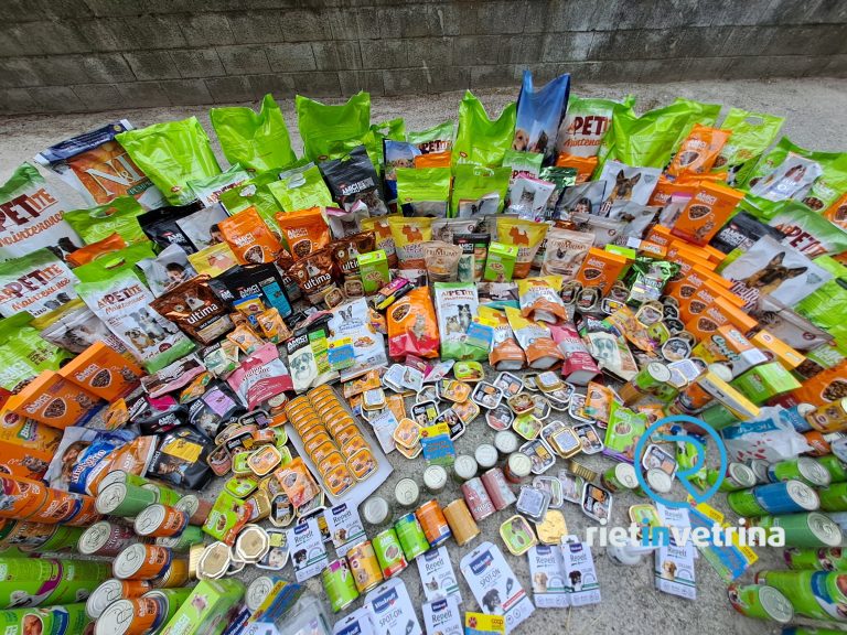 Tesori a quattro zampe raccoglie 372 chili di cibo per animali e 30 antiparassitari