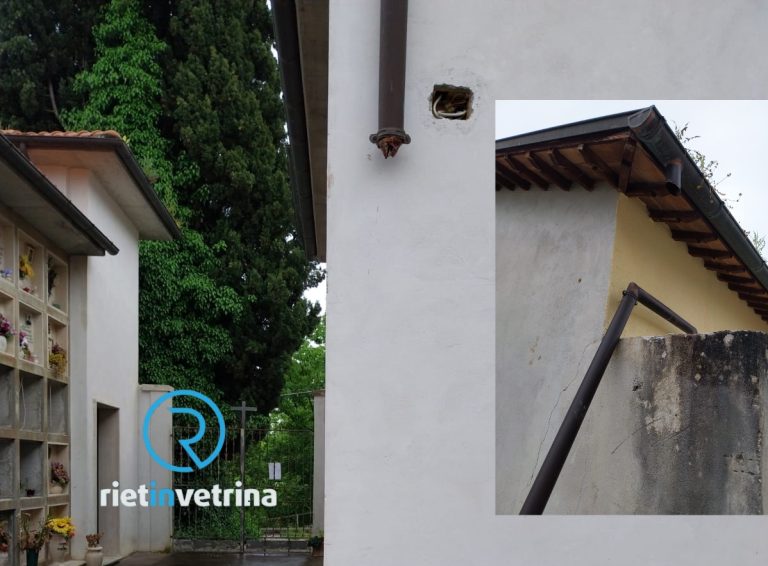 Rubati discendenti di rame al cimitero di Sant’Elia