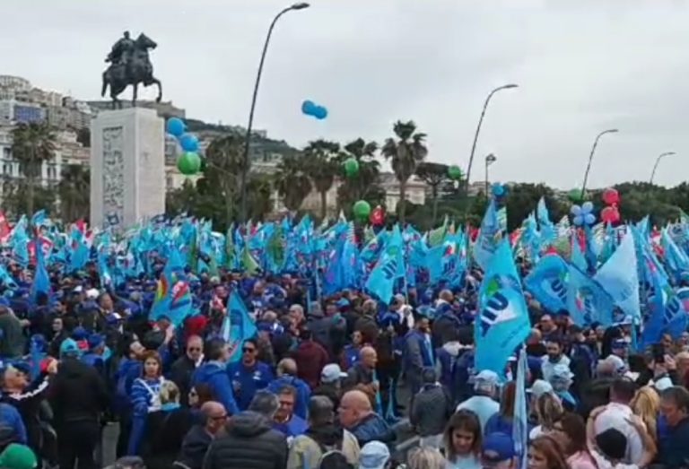 I sindacati reatini a Napoli contro il Governo e le manovre economiche