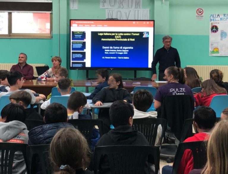 I danni del fumo, LILT Rieti incontra gli studenti di Vescovio