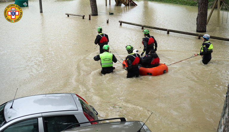 Alluvione Emilia Romagna, sul posto anche il CNSAS Lazio in aiuto della popolazione