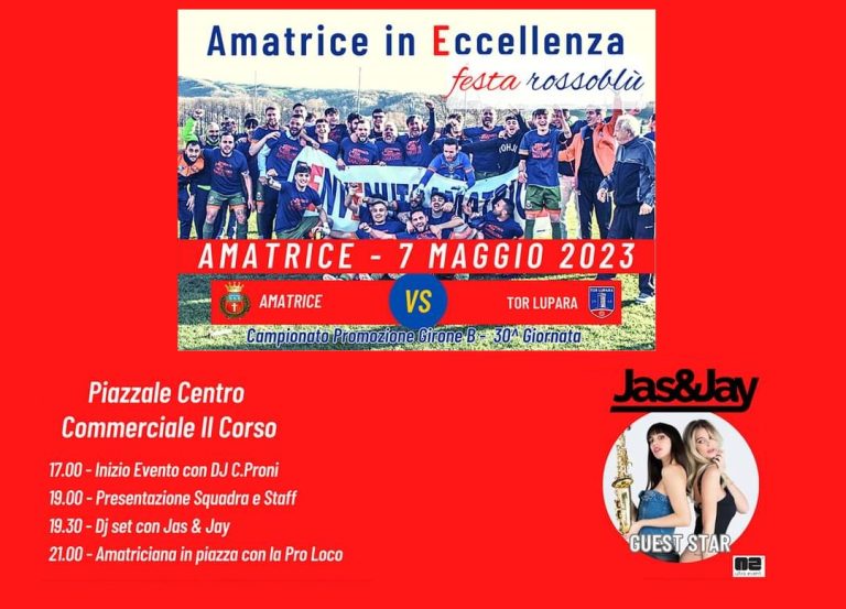 Domenica 7 maggio la festa promozione dell’Amatrice Calcio