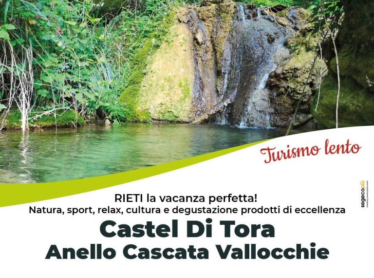 Turismo e Cultura, sabato 17 giugno escursione a Castel di Tora e alla Cascata delle Vallocchie