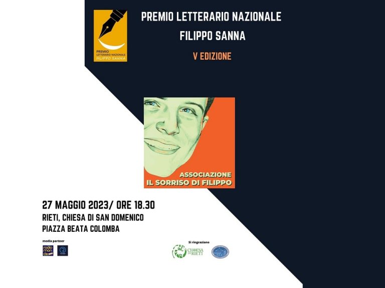 Premio letterario “Il sorriso di Filippo”, anche nel 2023 Rietinvetrina e Radiomondo media partner dell’evento