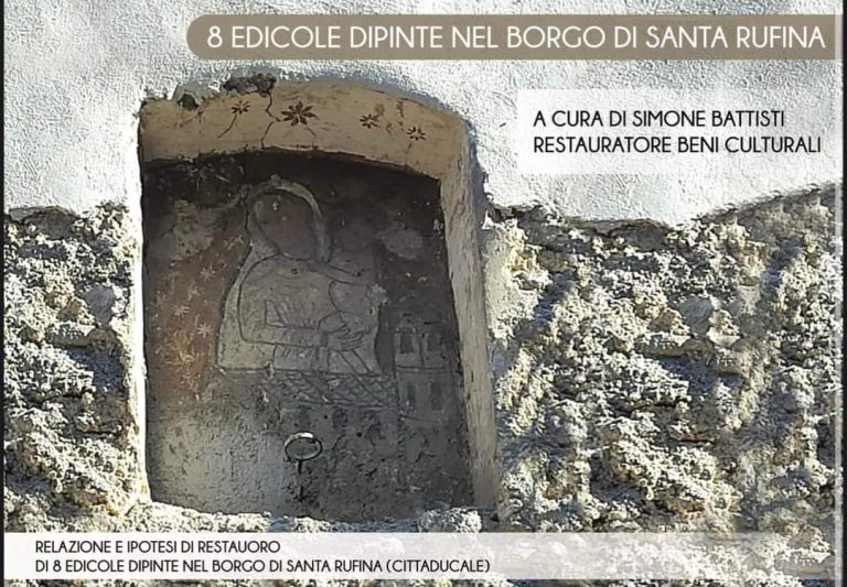 A breve al via il restauro degli affreschi delle Madonnine lungo il caseggiato di Santa Rufina