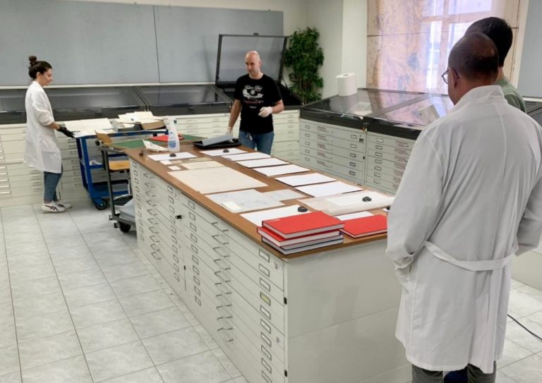 Lavori in corso per la festa dedicata ai 70 anni dell’Archivio di Stato
