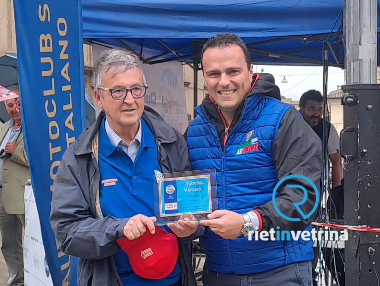 Mille Miglia Rieti 2023, premiato Fabrizio Verzaro presidente Club ASI Viterbo
