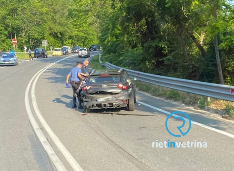 Grave incidente sulla Salaria per Roma bivio Canneto