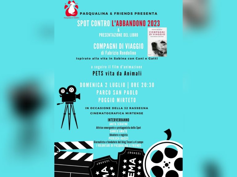 Alla Rassegna Cinematografica Mirtense 2023 ospiti Pasqualina & Friends e Tesori a quattro zampe