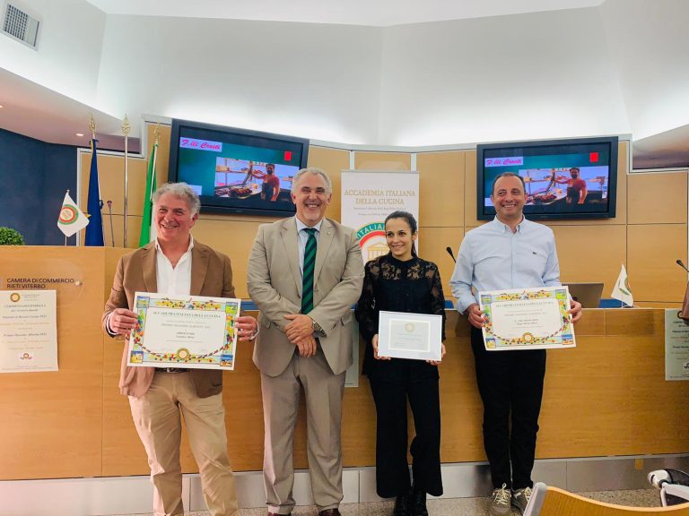 Consegnati i premi 2023 dell’Accademia Italiana della Cucina delegazione di Rieti