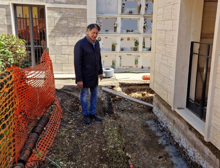 Verifiche del Comune di Rieti nel cimitero di Casette