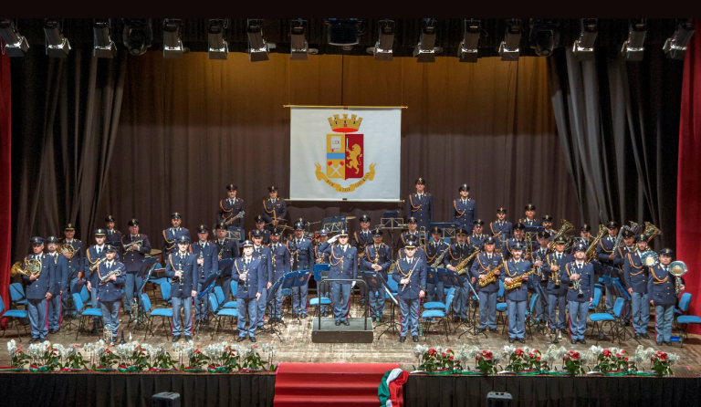 Oggi 3 dicembre al Teatro Vespasiano concerto della Fanfara della Polizia di Stato per Santa Barbara