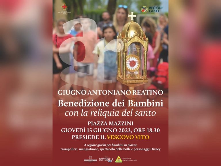 Giovedi 15 giugno torna la “Benedizione dei Bambini”