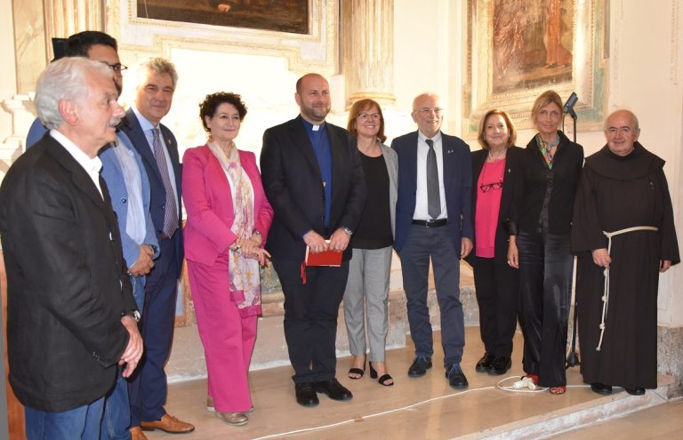 Ricollocata nella Chiesa Parrocchiale di Greccio la restaurata tela del 1600 di Vincenzo Manenti