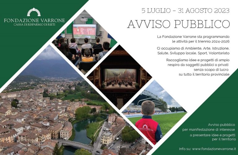 Avviso pubblico per manifestazione di interesse a presentare idee e progetti per il territorio