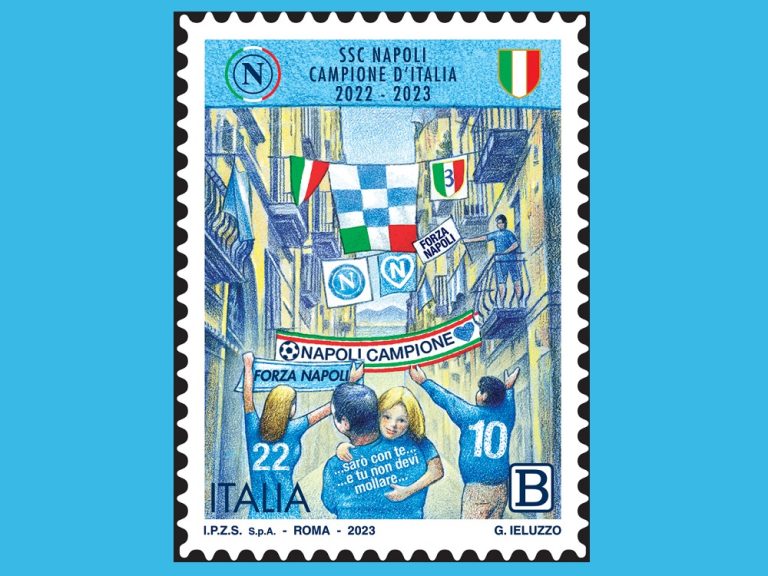 Emesso francobollo dedicato al Napoli campione di Italia