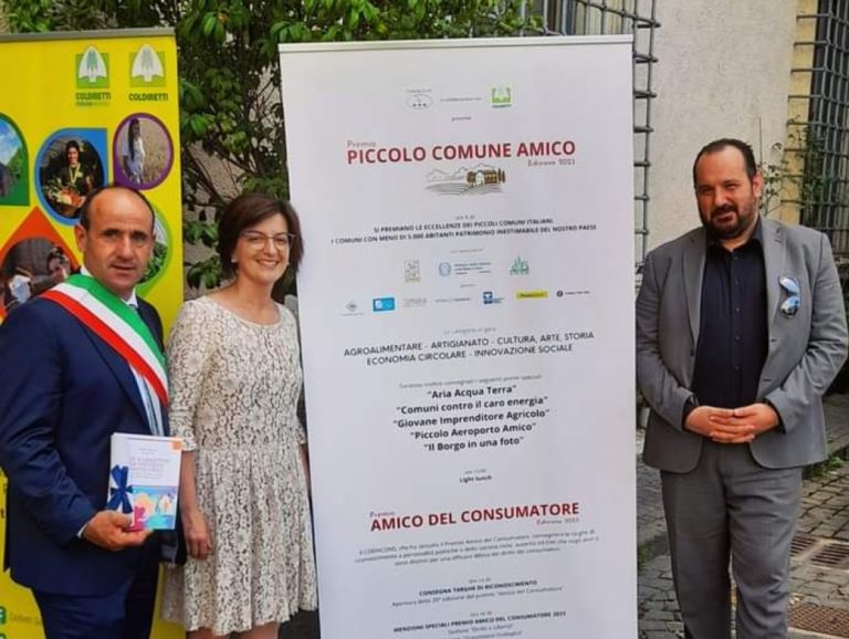 Rivodutri ha ritirato il premio “Piccolo Comune Amico”