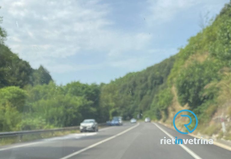 Incidente sulla Salaria per Roma al Km56