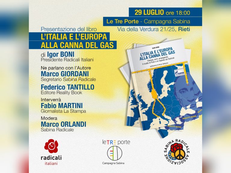 A Rieti presentazione del libro: “L’Italia e l’Europa alla canna del gas”