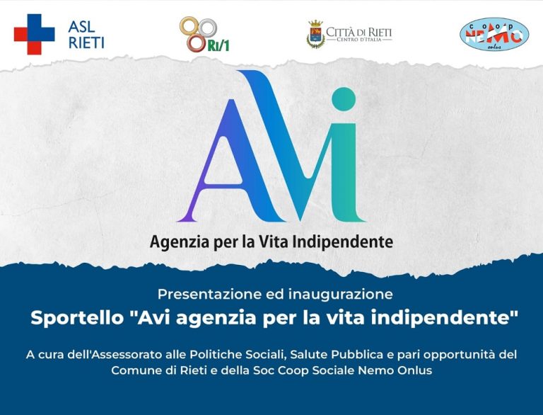 Il 27 luglio inaugurazione dello sportello “AVI, agenzia per la vita indipendente”