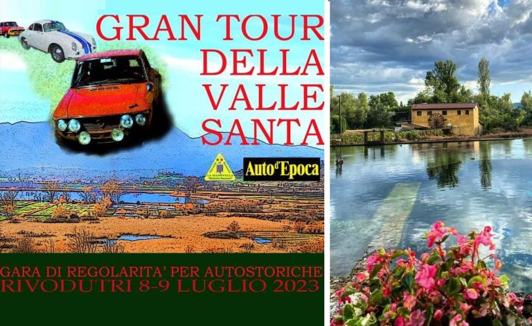 Gran Tour della Valle Santa, fine settimana di auto d’epoca e turismo a Rivodutri