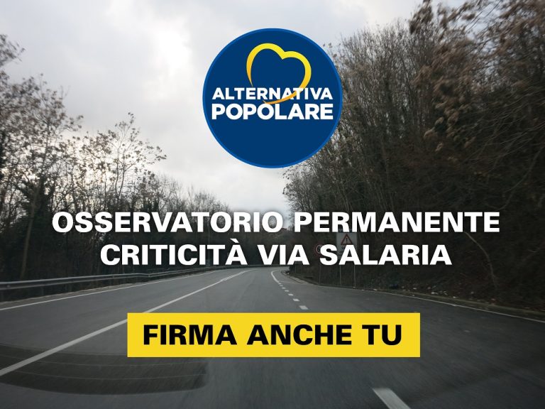 Salaria per Roma, petizione di Alternativa Popolare Rieti