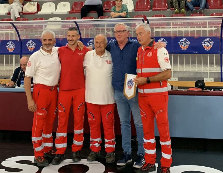 La NPC Rieti ringrazia la Croce Rossa di Rieti per le vite salvate al PalaSojourner