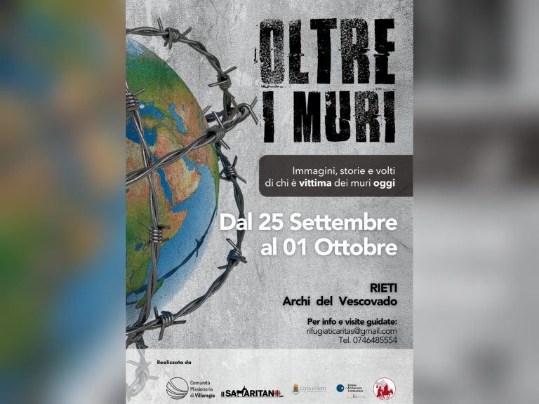 Dal 25 settembre sotto gli archi del Vescovado a Rieti la mostra “Oltre i muri”