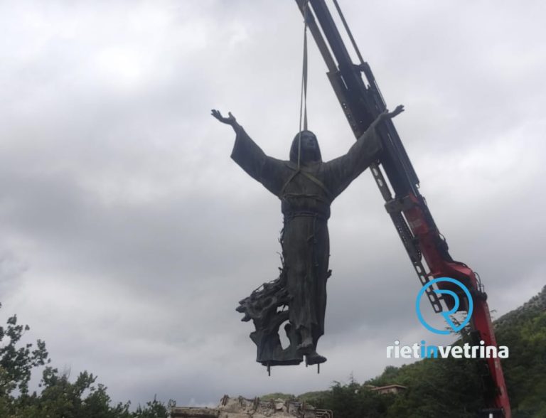 Sindaco Mostarda: “La statua di San Francesco a Poggio Bustone delocalizzata per metterla in sicurezza. Presto per lei maggior visibilità”