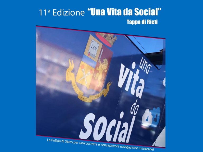 Campagna itinerante della Polizia “Una vita da social”. Incontro con gli studenti di Rieti