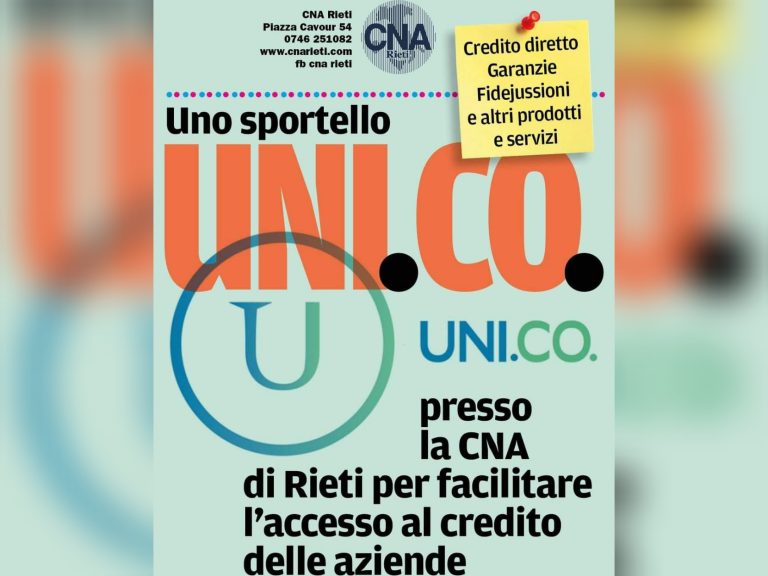 CNA Informa – Credito UNI.CO: prenota il tuo appuntamento