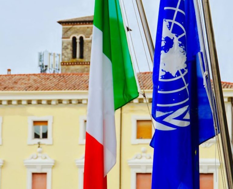 78° Carta Nazioni Unite, esposta bandiera ONU sul palazzo del Comune di Rieti