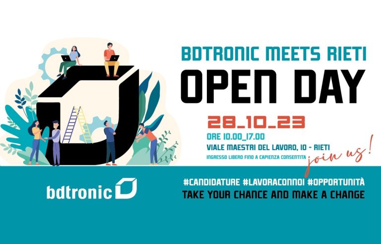 BD Tronic, il 28 ottobre Open Day nella sede di via Maestri del Lavoro a Rieti