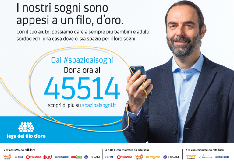 Lega del Filo d’Oro campagna “Spazio ai sogni” – SMS SOLIDALE