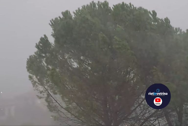 ►VIDEO – La preannunciata violenta pioggia è arrivata sul Reatino