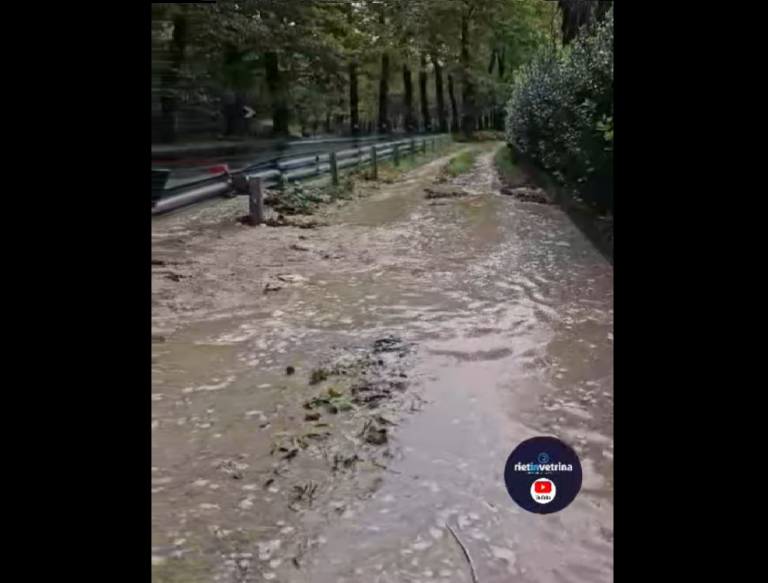 ►VIDEO – Nuovamente straripato il fosso di via Salaria altezza distributore Castellani