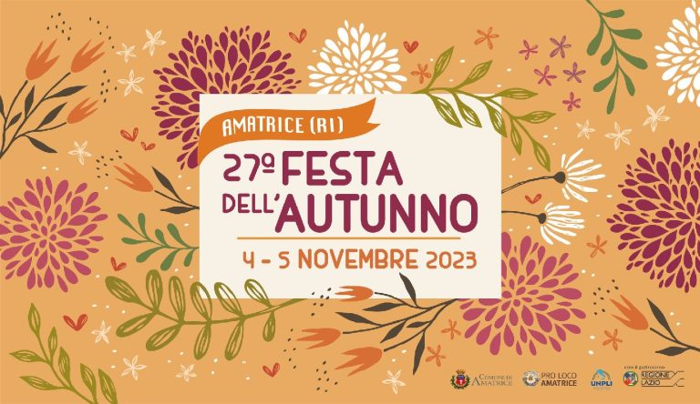 E’ FESTA – Il 4 e 5 novembre appuntamento ad Amatrice con la Festa dell’Autunno