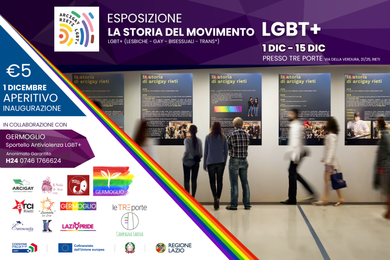 Quarta tappa della mostra sulla storia del Movimento LGBT+ a Rieti