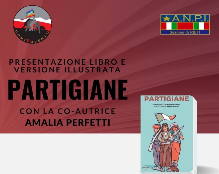 Il 3 novembre a Rieti presentazione del libro “Partigiane”
