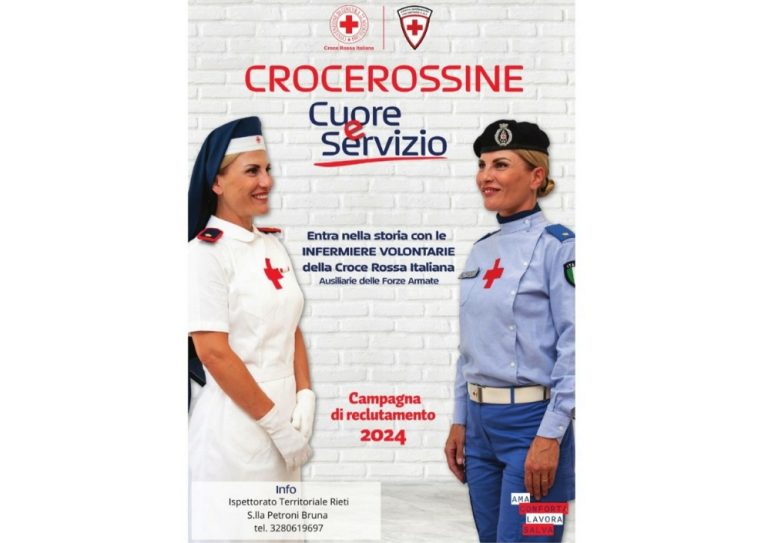 Reclutamento anno 2024 Allieve Scuola Corpo Infermiere Volontarie Croce Rossa