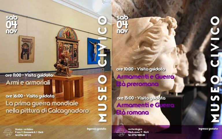 Sabato 4 e domenica 5 novembre iniziative del Museo Civico tra ingressi gratuiti e visite guidate