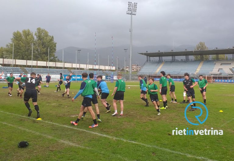 Rugby, l’Irlanda U18 si allena allo stadio Scopigno