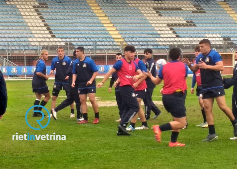 Allenamento dell’Italia Rugby U18 allo stadio Centro d’Italia