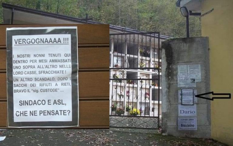 Cimitero Piè di Moggio, Bizzoca: “Chiedo spiegazioni per questi manifesti”