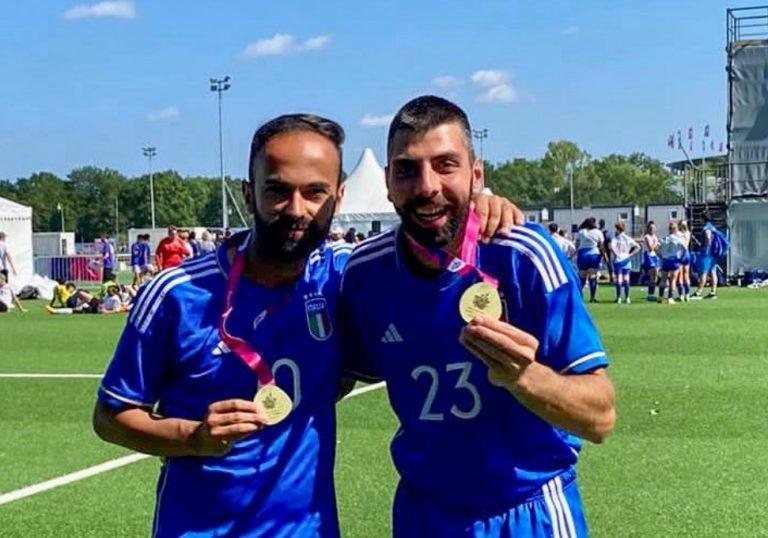 Antonello e Leonardo della New Real Rieti Rietinclude allo Stadio Olimpico per la Nazionale di Spalletti