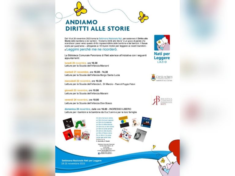 E’ iniziata la Settimana Nazionale “Nati per Leggere”