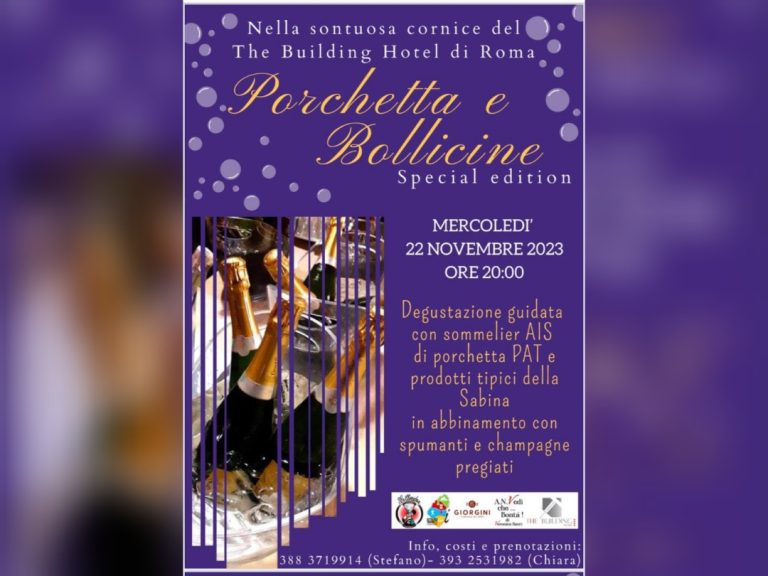Da Selci a Roma, “Porchetta e Bollicine – Special Edition” per raccontare il territorio sabino