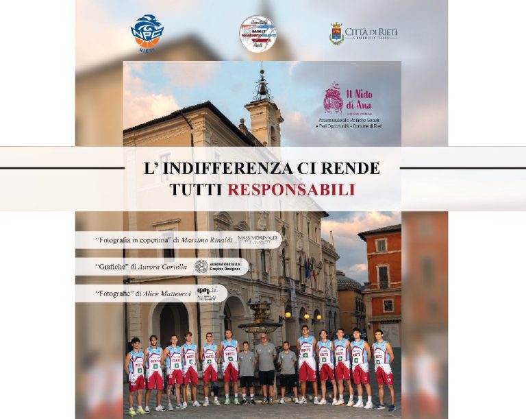 Un calendario per gridare NO alla violenza contro le donne. Presentazione durante NPC Rieti – Juve Caserta