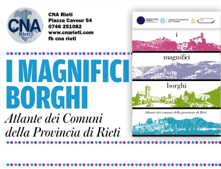 “I magnifici borghi. Atlante dei Comuni della provincia di Rieti”. Presentazione il 9 novembre